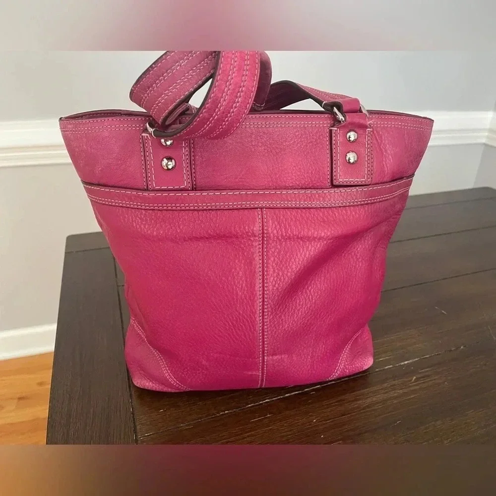 Coach turn lock tote bag